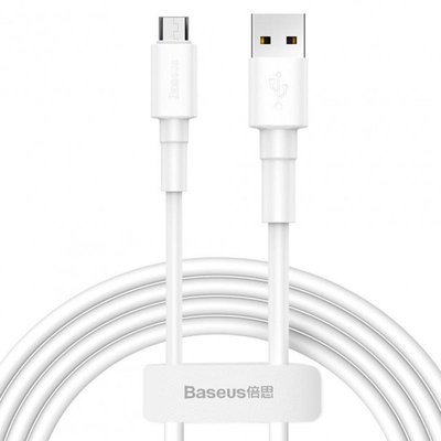 USB Cable Baseus Mini MicroUSB (CAMSW-02) White 1m 31347 фото