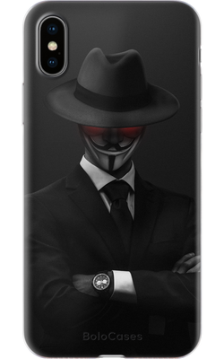 Чохол для iPhone Чоловік у масці та костюмі 30242 фото