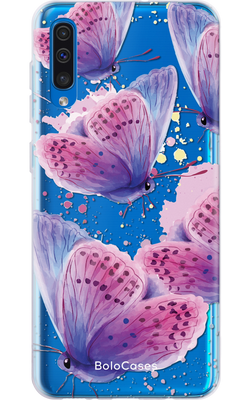 Чохол для Samsung Акварельні фіолетові метелики 32094 фото
