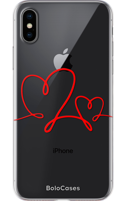Чохол для iPhone Два червоних серця 32340 фото