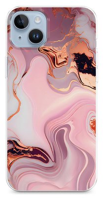 Чехол для iPhone Мрамор с розовыми разводами 36351 фото