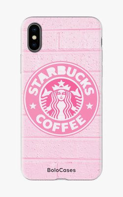 Чехол для iPhone Розовый логотип Starbucks 25943 фото