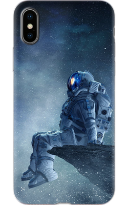 Чехол для iPhone Космонавт на скале 29837 фото