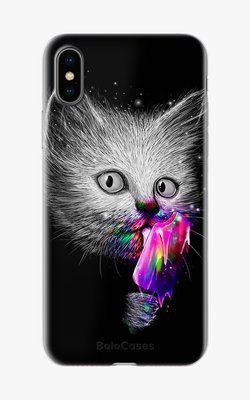 Чехол для iPhone Кот с волшебным мороженым 26139 фото
