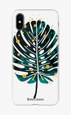 Чехол для iPhone Пальмовый листок с золотом 26513 фото