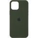 Чехол-накладка Original Full Soft Case (MagSafe) for iPhone Black Dark Green 31533 фото 1