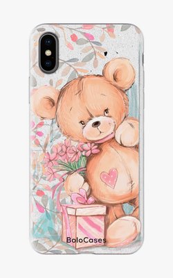 Чохол для iPhone Плюшевий ведмедик з квітами 25751 фото