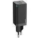СЗУ 2Type-C Baseus GaN2 Quick Charger 45W + Type-C to Type-C Cable (CCGAN-M01) Black 31494 фото 5