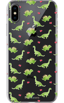 Чехол для телефона с Динозаврами и сердечками 27191 фото