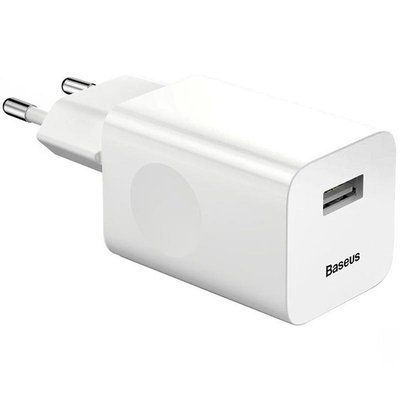 СЗУ 1USB Baseus Charging QC (2.4A) (CCALL-BX02) White 31493 фото