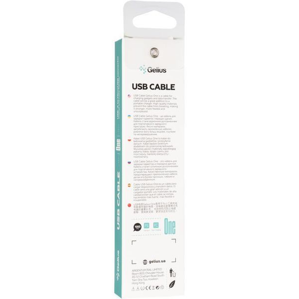 Кабель USB Gelius One GP-UC115 (1m) MicroUSB White 31293 фото