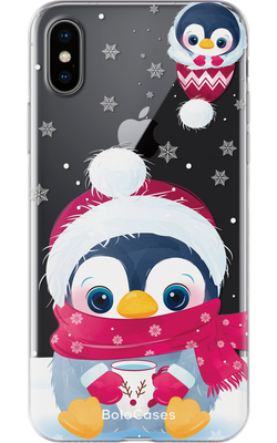 Чохол для iPhone Два новорічні пінгвіни 32213 фото