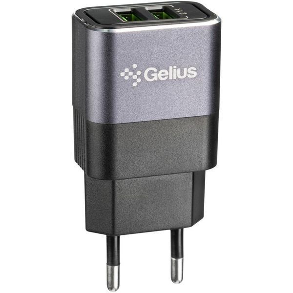 СЗУ Gelius Pro Iron GP-HC05 2USB 2.1A BlackGrey (12 міс) 31452 фото