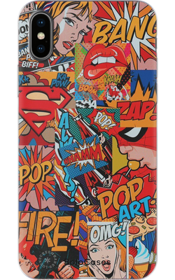 Чехол для iPhone Стикерный комикс супермен 29770 фото