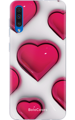 Чехол для Samsung Большие розовые сердца 32436 фото
