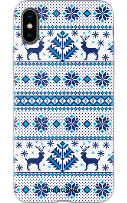 Чехол для iPhone Волшебный бело-синий орнамент 32181 фото