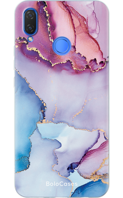 Чохол для Huawei Мармур блакитно-рожевий 22304 фото