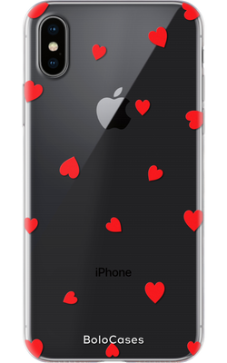 Чехол для iPhone Много красных сердечек 27325 фото