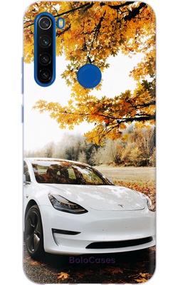 Чехол для Xiaomi с автомобильным дизайном Tesla №10 31177 фото