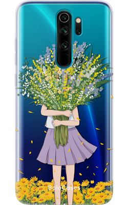 Чехол для Xiaomi Девочка с букетом цветов 2 27509 фото