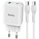 СЗУ 1USB + Type-C Hoco N5 PD20W+QC3.0 White + Cable Type-C to Type-C 31466 фото 2