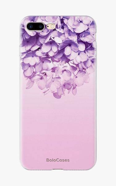 Чехол для iPhone Нежная сирень на розовом фоне 25862 фото