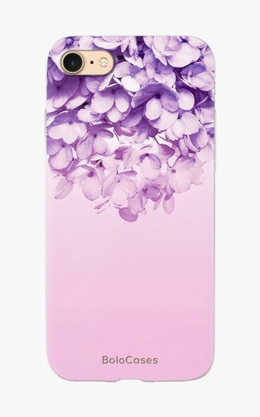 Чехол для iPhone Нежная сирень на розовом фоне 25862 фото