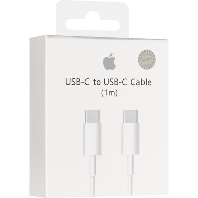 100% Original Cable Type-C to Type-C White 1m (box) 31219 фото