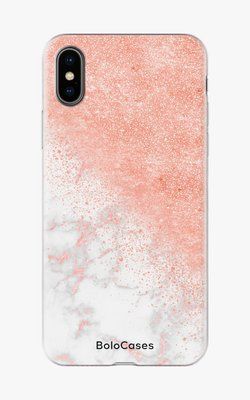 Чохол для iPhone Мармур білий з рожевим 26765 фото