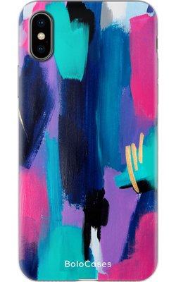 Чехол для iPhone Вертикальные мазки краски 29180 фото