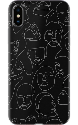 Чехол для iPhone Разнообразные контуры лица 30246 фото