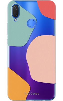 Чохол для Huawei з різнокольоровим арт дизайном на прозорим фоном 30920 фото