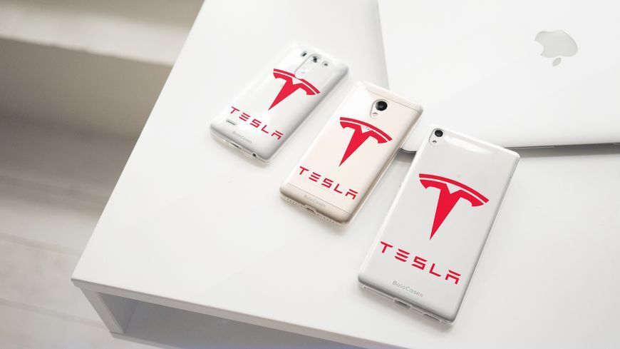 Чохол для Xiaomi з автомобільним дизайном Tesla №14 31181 фото