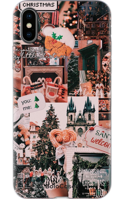 Чехол для iPhone Рождественские коллажи со сладостями 32188 фото