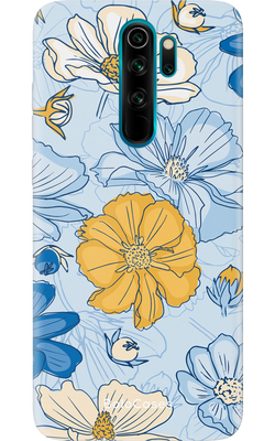 Чехол для Xiaomi Желто-голубые цветы 27513 фото