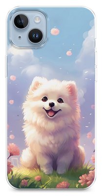 Чехол для iPhone Милый белый щенок 37413 фото