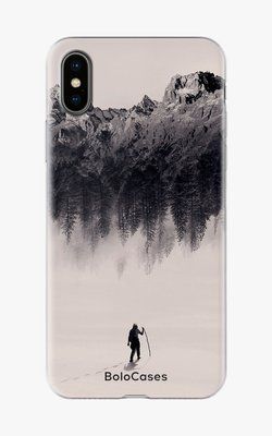 Чохол для iPhone Людина у дорозі до гір 26373 фото