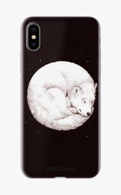 Чехол для iPhone Белый спящий волк 26313 фото