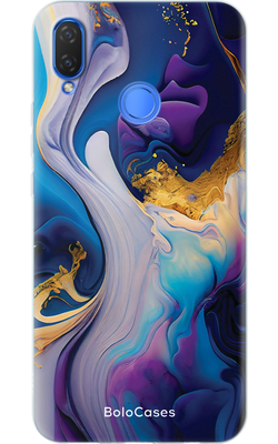 Чехол для Huawei Абстракция голубовато-фиолетовая 22118 фото