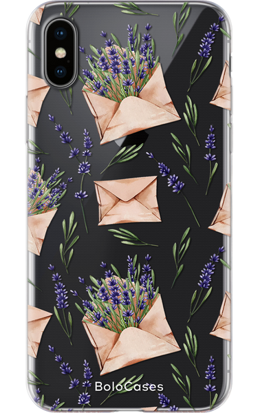 Чохол для iPhone Лаванда та листи 32476 фото