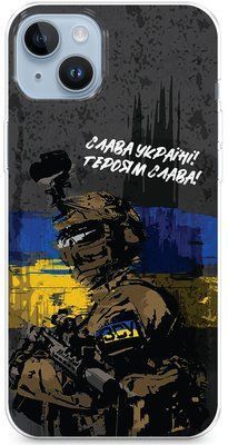 Чохол для iPhone Військовий з патріотичним написом 53673 фото