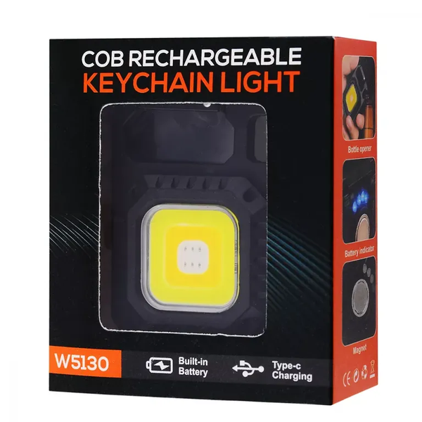 Акумуляторний LED ліхтарик W5130 З TYPE-C (7 РЕЖИМІВ, КАРАБІН, МАГНІТ) 32679 фото