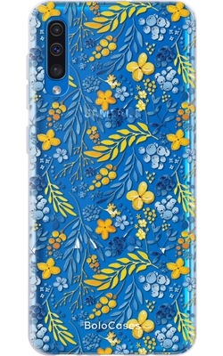 Чехол для Samsung Патриотические цветы в родных цветах 22019 фото