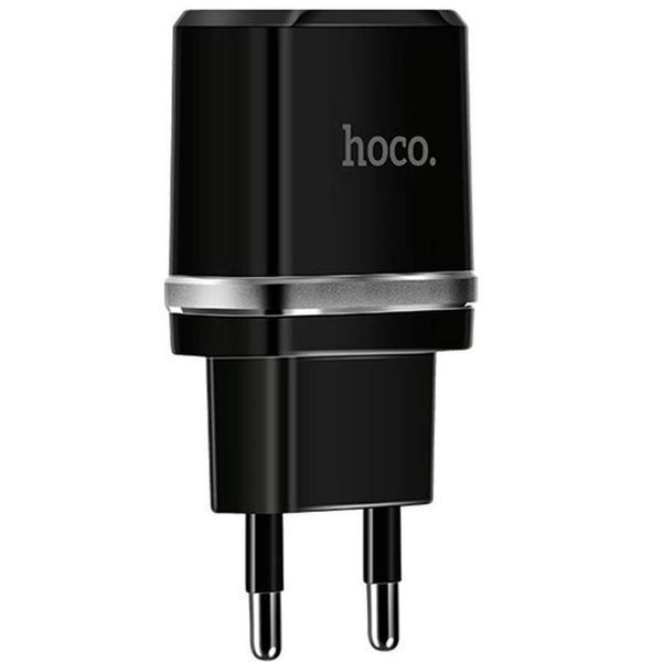 СЗУ 2USB Hoco C12 Black + USB Cable Type-C (2.4A) 31509 фото