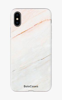 Чохол для iPhone Мармур перламутровий з червоними тріщинами 2 26789 фото