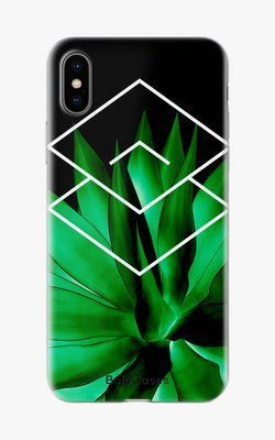 Чохол для iPhone Зелена рослина в неоновому світлі 26549 фото