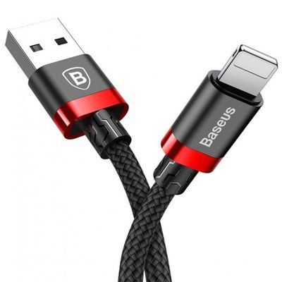USB Cable Baseus Kevlar Lightning (CALKLF-B19) Black\Red 1m 31232 фото
