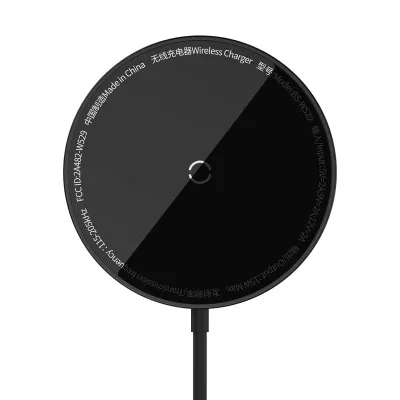 Бездротове ЗУ Baseus Simple Mini3 Magnetic Wireless Charger 15W Black 46091 фото