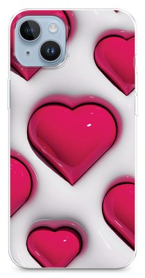 Чехол для iPhone Большие розовые сердца 32141 фото