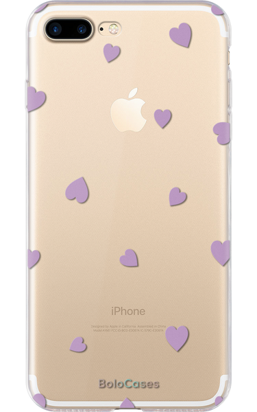 Чохол для iPhone Багато лавандових сердечок 30821 фото